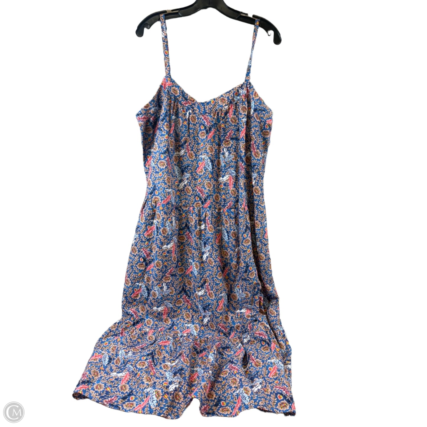 Dress Casual Midi By Knox Rose In Blue & Orange, Size: Xxl