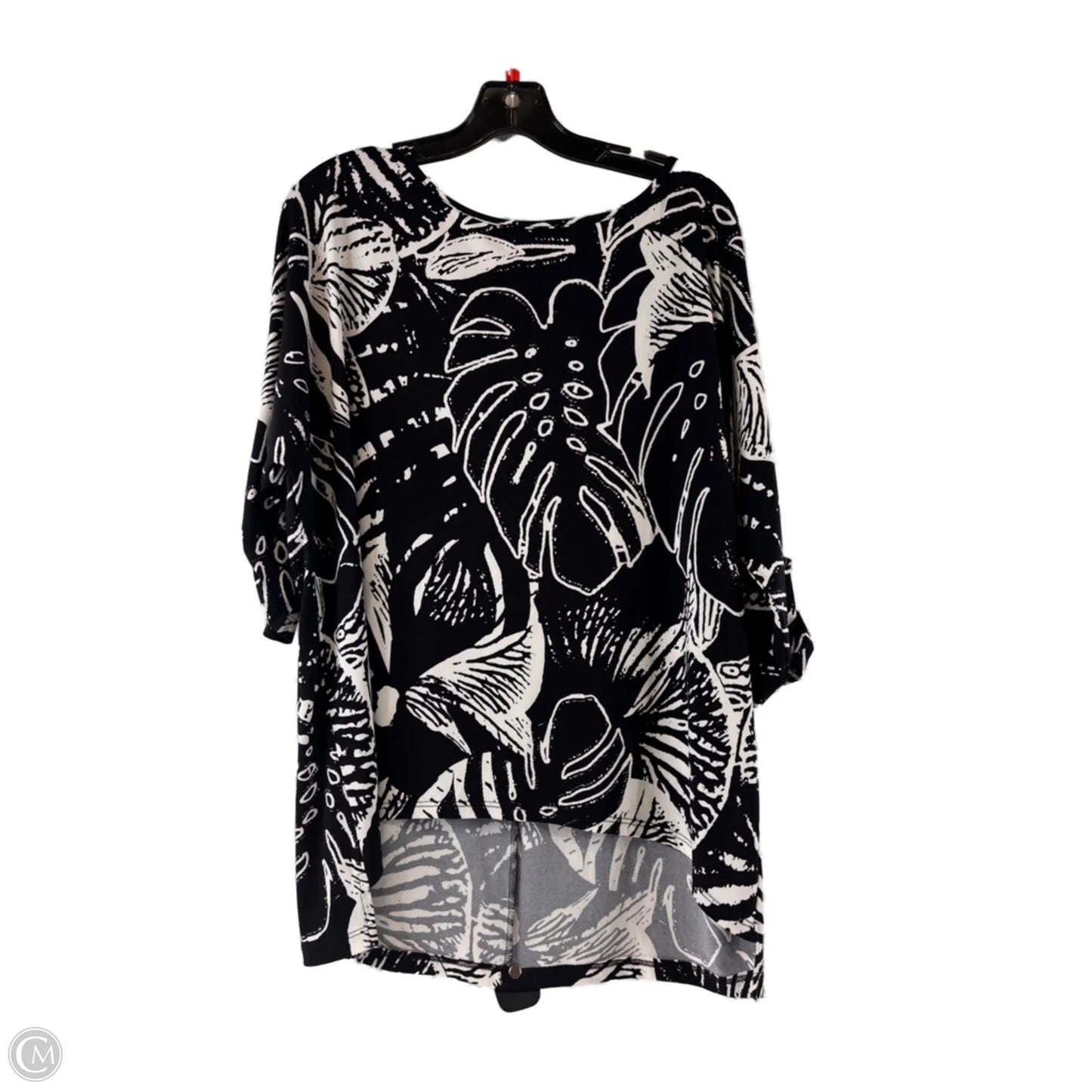 Top 3/4 Sleeve By Clara Sun Woo In Black & White, Size: M