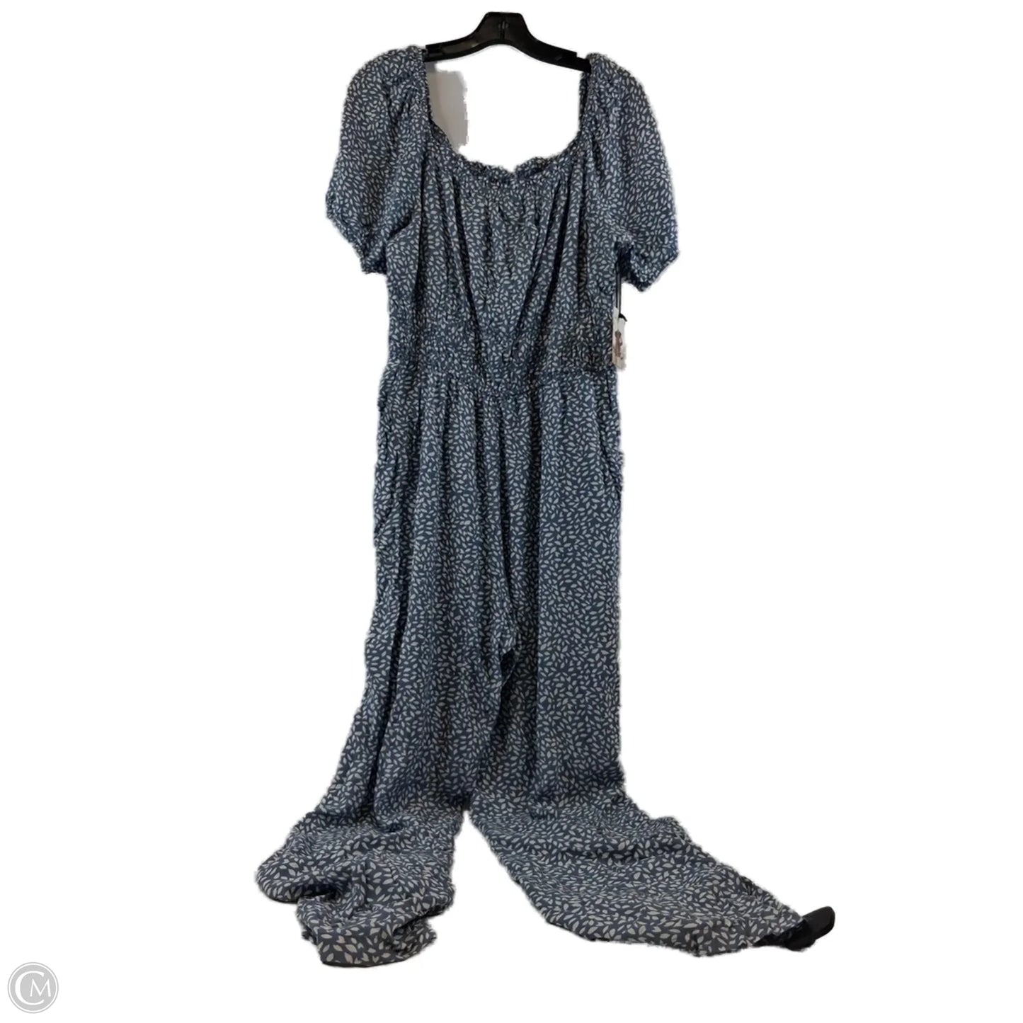 Jumpsuit By Clothes Mentor In Blue & White, Size: Xl