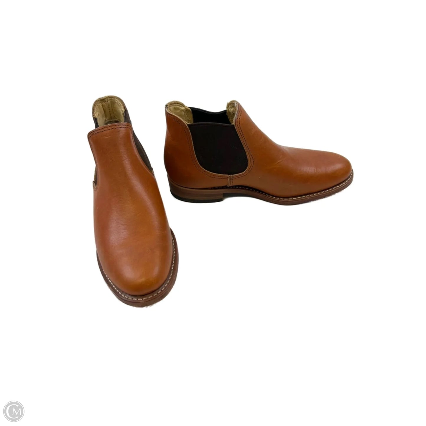 Boots Ankle Heels By Clothes Mentor In Brown, Size: 6.5