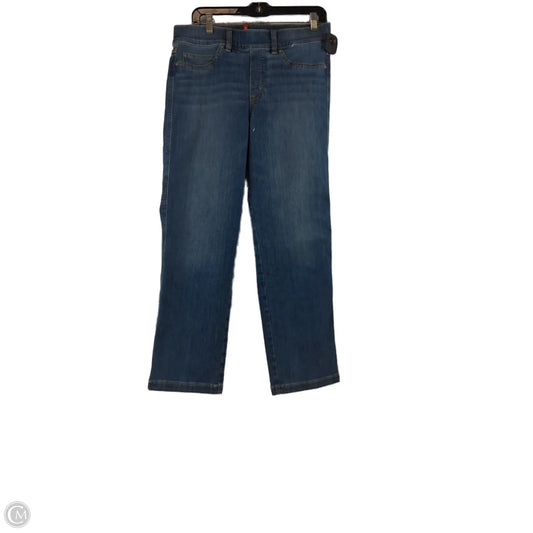 Jeans Straight By Spanx In Blue Denim, Size: 12