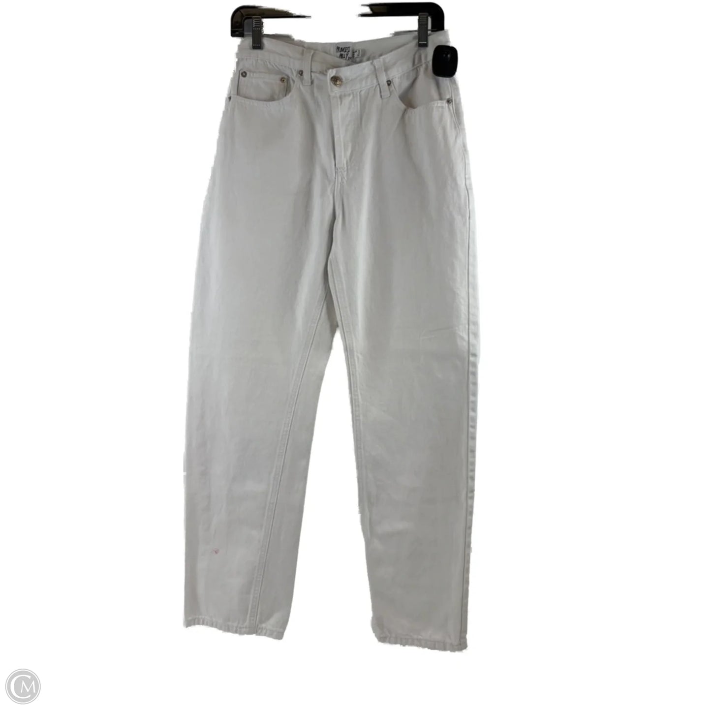 Jeans Straight By Clothes Mentor In White Denim, Size: 2