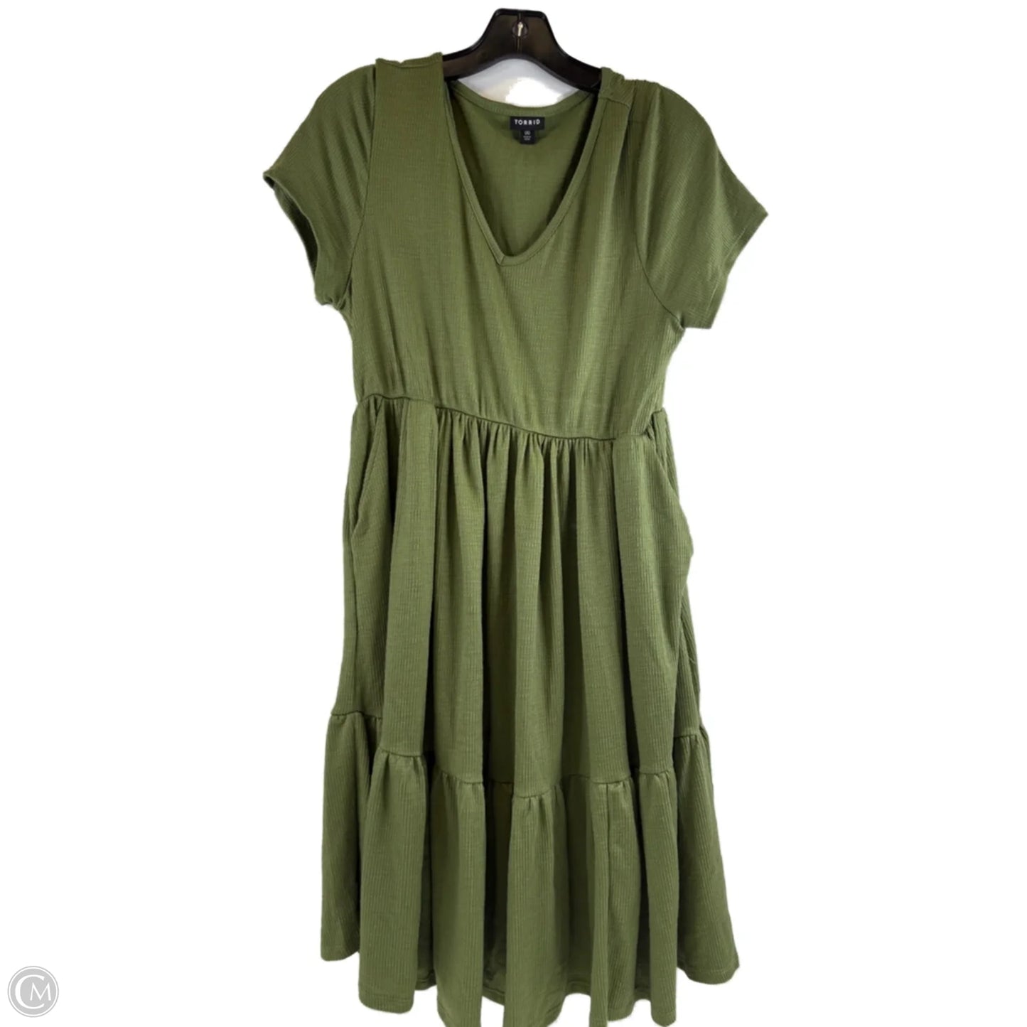 Dress Casual Midi By Torrid In Green, Size: M