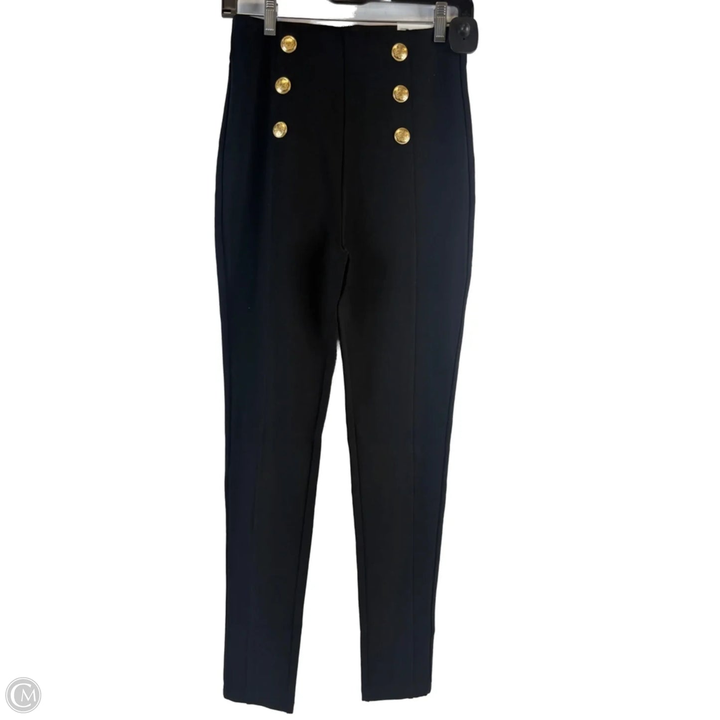 Pants Leggings By Zara In Black & Gold, Size: S