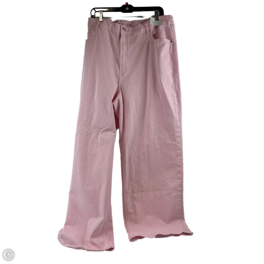 Jeans Wide Leg By Old Navy In Pink Denim, Size: 24