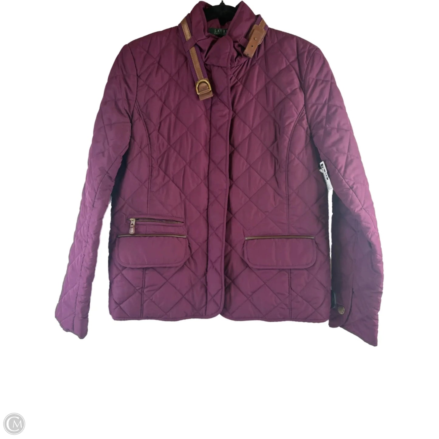 Jacket Puffer & Quilted By Lauren By Ralph Lauren In Purple, Size: M