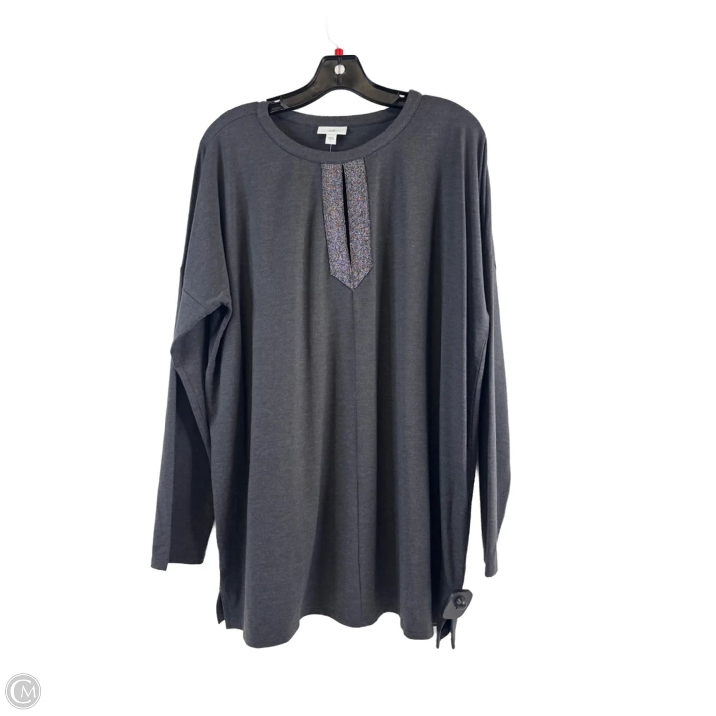 Top Long Sleeve By J. Jill In Grey, Size: L