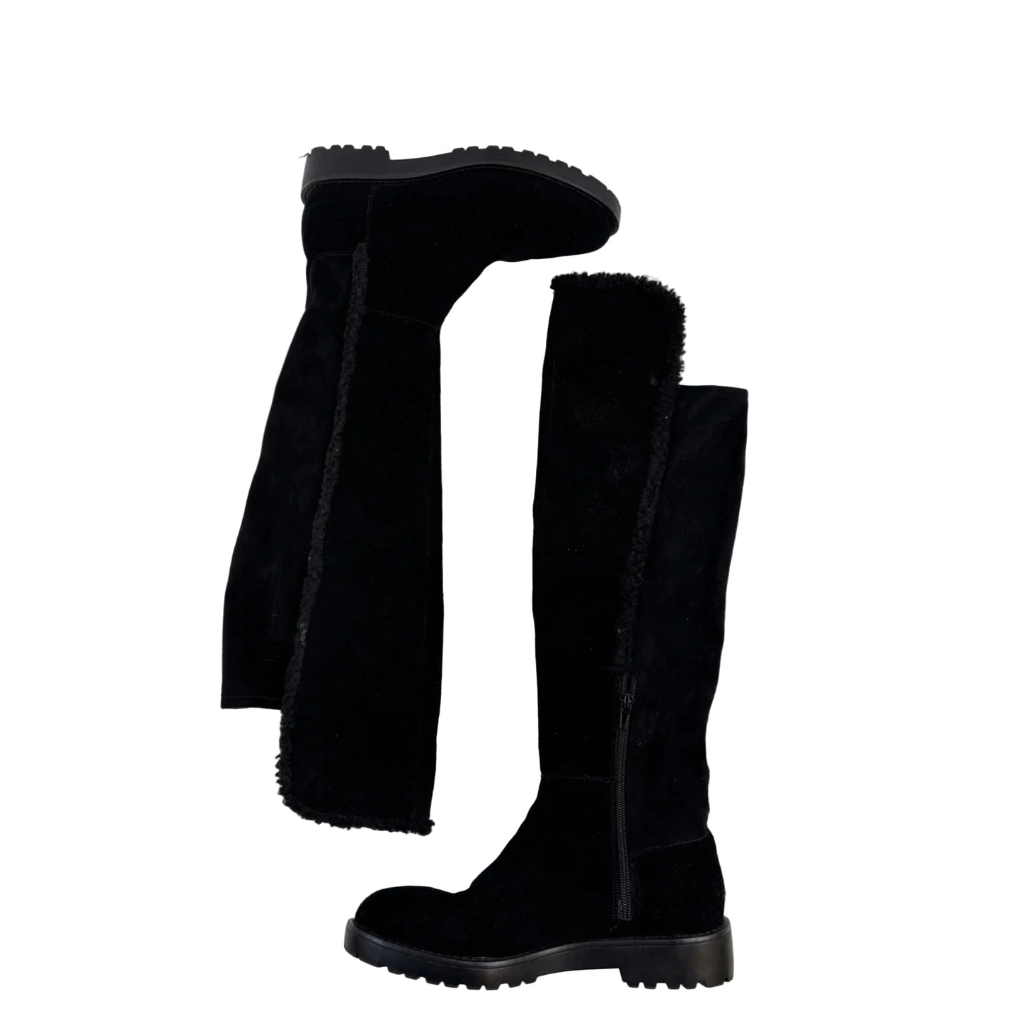 Boots Over-the-knee Flats By Sole Society In Black, Size: 8