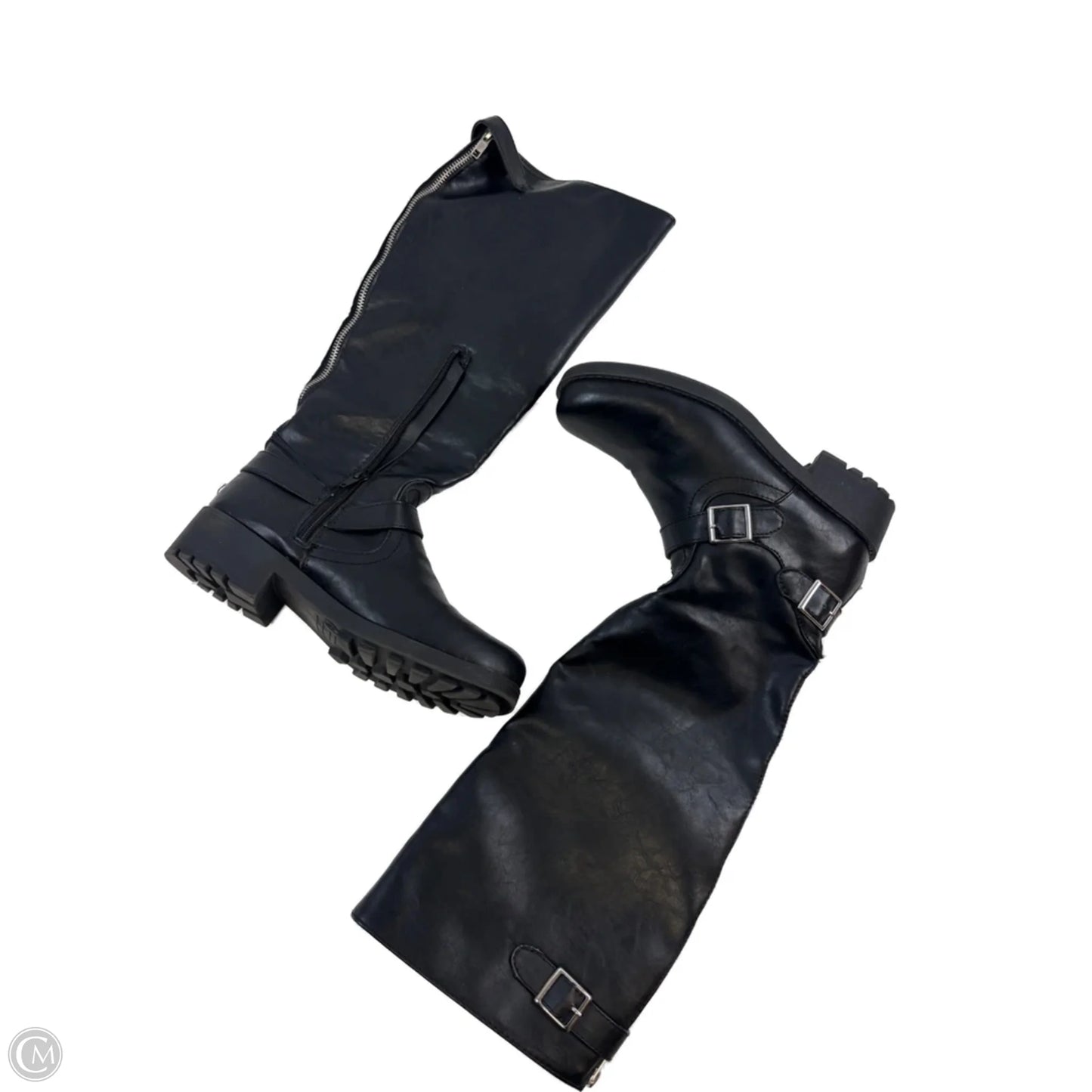 Boots Mid-calf Heels By Mossimo In Black, Size: 8