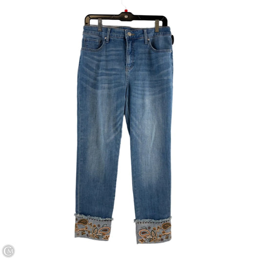 Jeans Cropped By Chicos In Blue Denim, Size: 6
