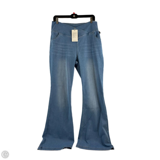 Jeans Flared By Clothes Mentor In Blue Denim, Size: 14