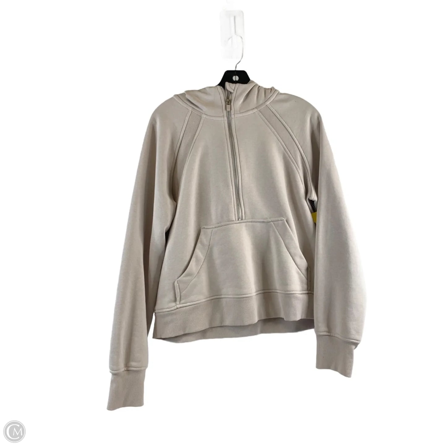 Sweatshirt Hoodie By Danskin In Cream, Size: M