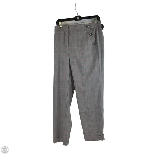 Pants Wide Leg By Loft In Grey & Red, Size: 10
