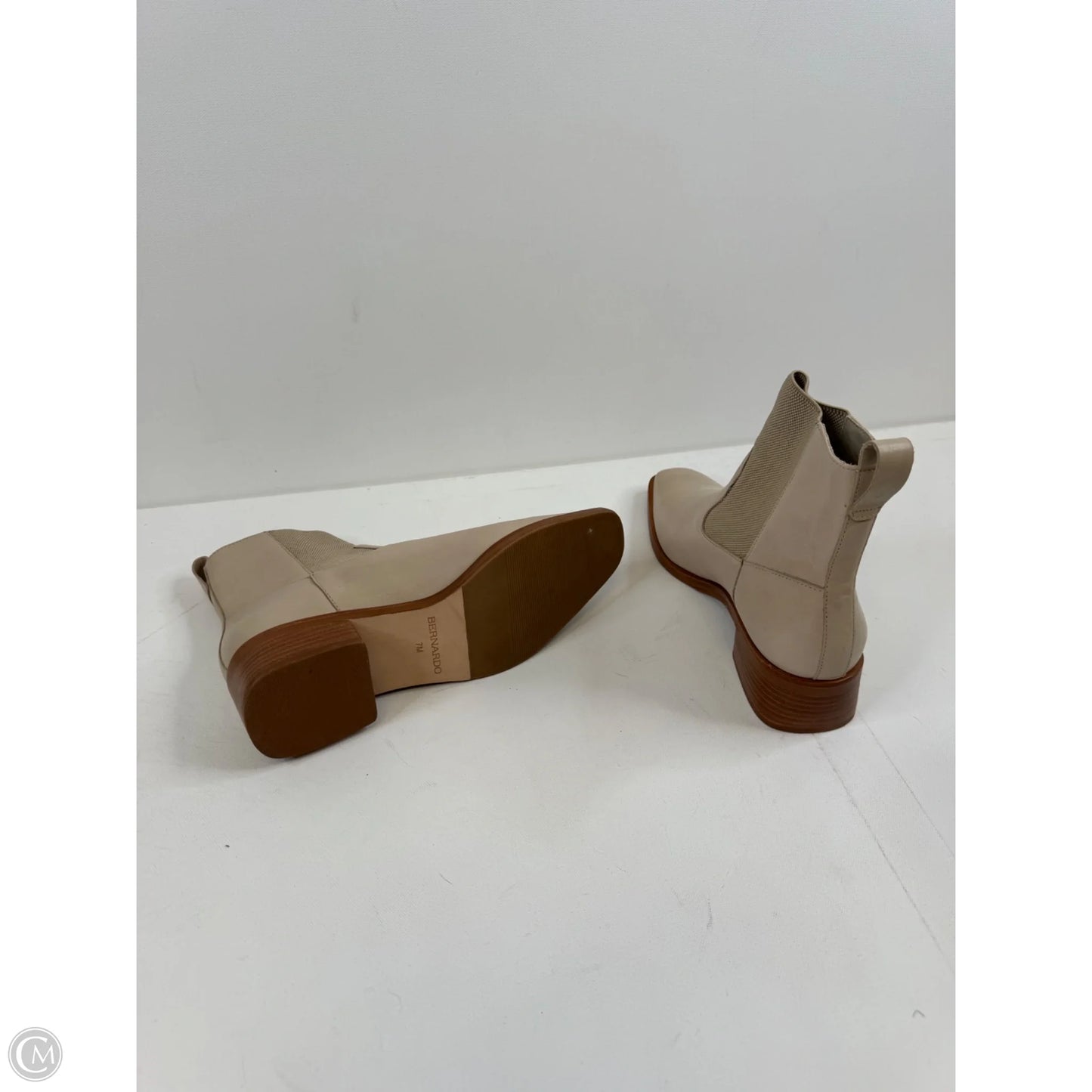 Boots Ankle Heels By Bernardo In Taupe, Size: 7