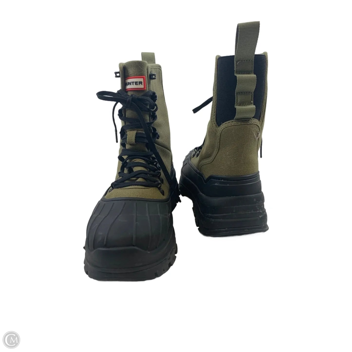Boots Combat By Hunter In Green, Size: 6.5