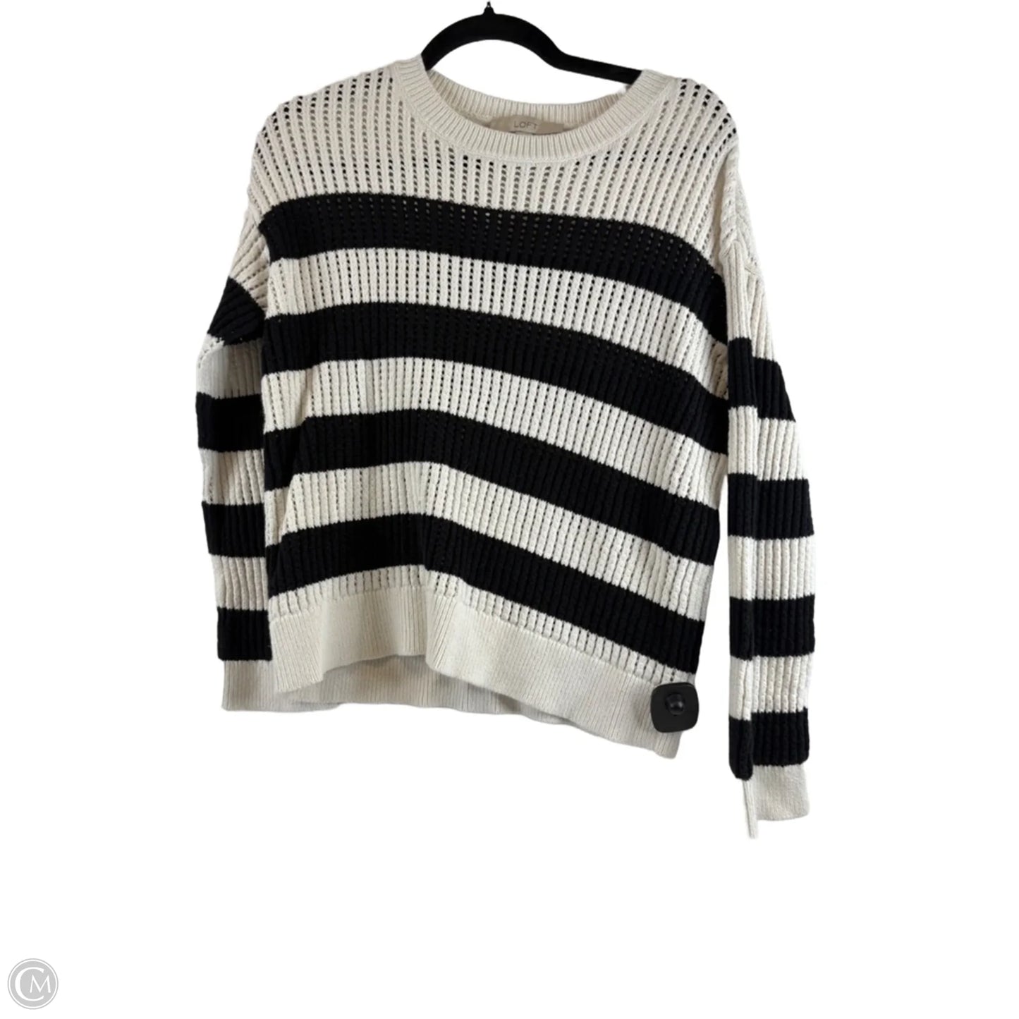 Sweater By Loft In Black & White, Size: S