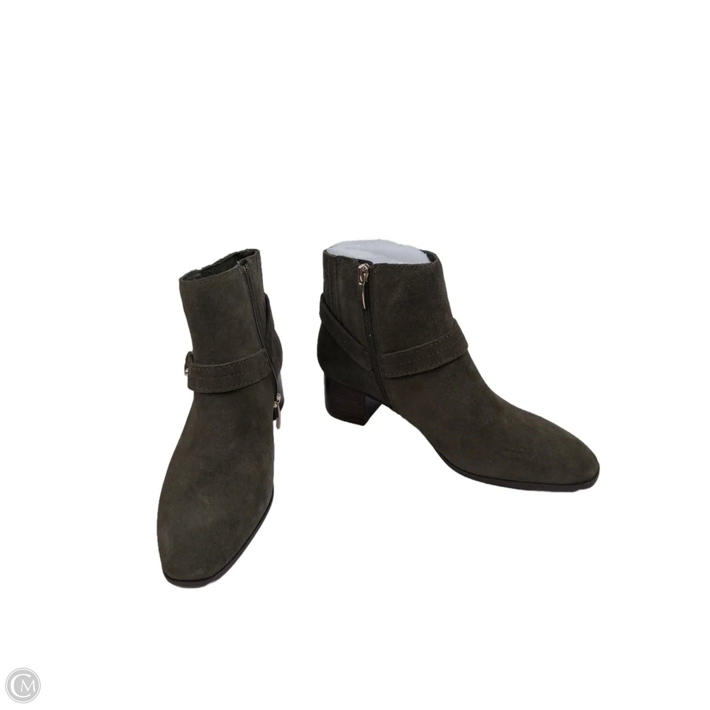 Boots Ankle Heels By Clothes Mentor In Green, Size: 8