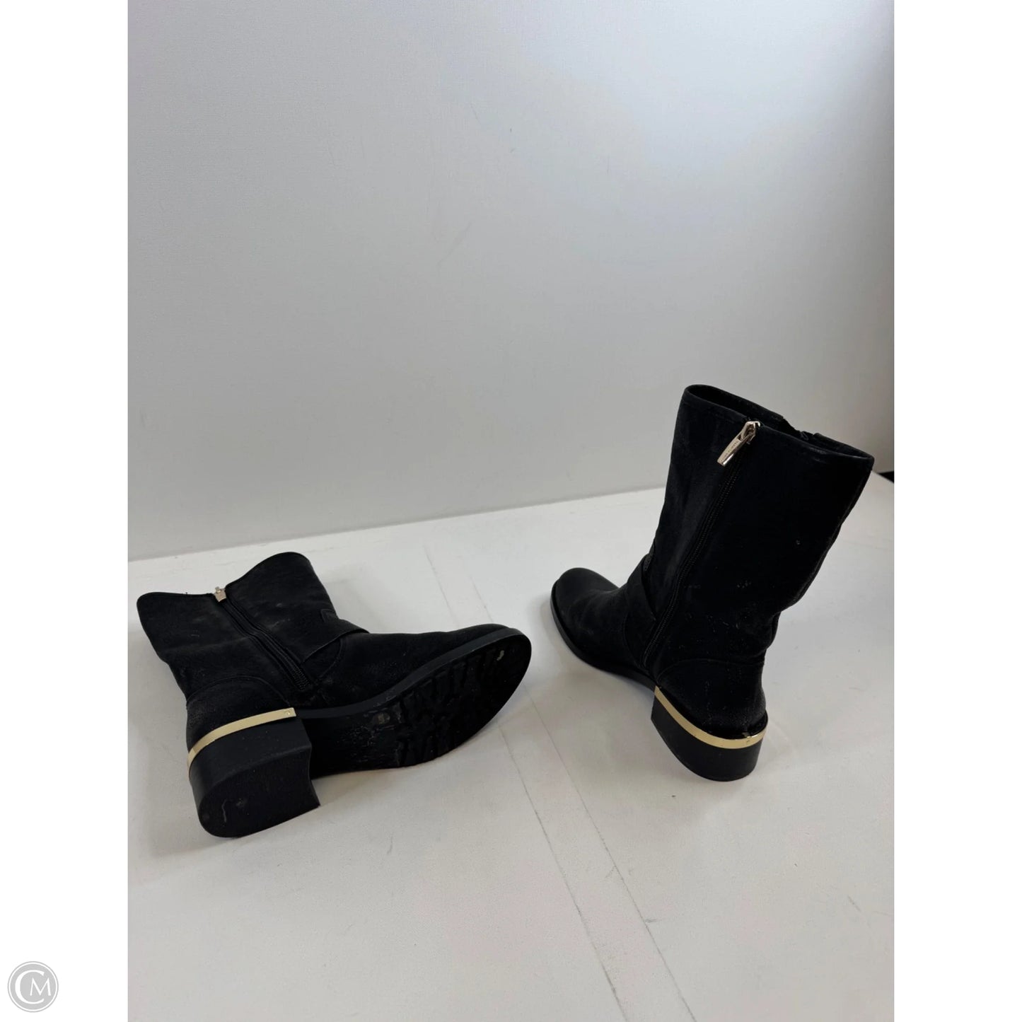 Boots Ankle Heels By Vince Camuto In Black, Size: 7