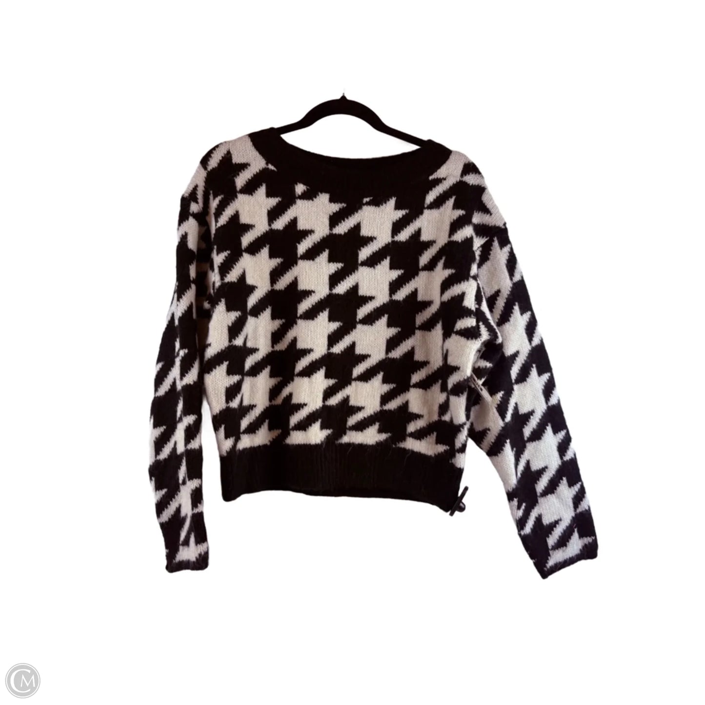 Sweater By Express In Black & White, Size: S