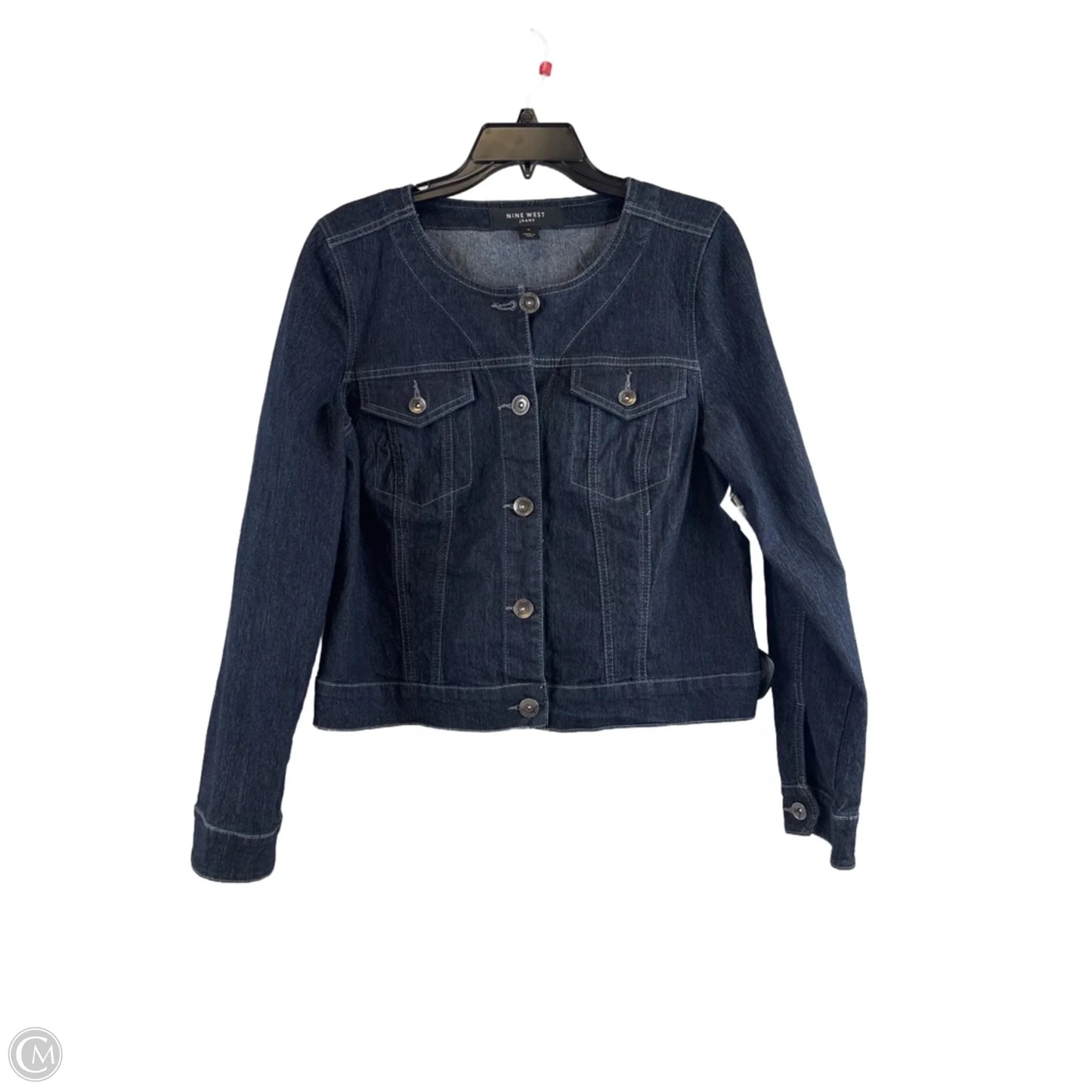 Jacket Denim By Nine West Apparel In Blue Denim, Size: M