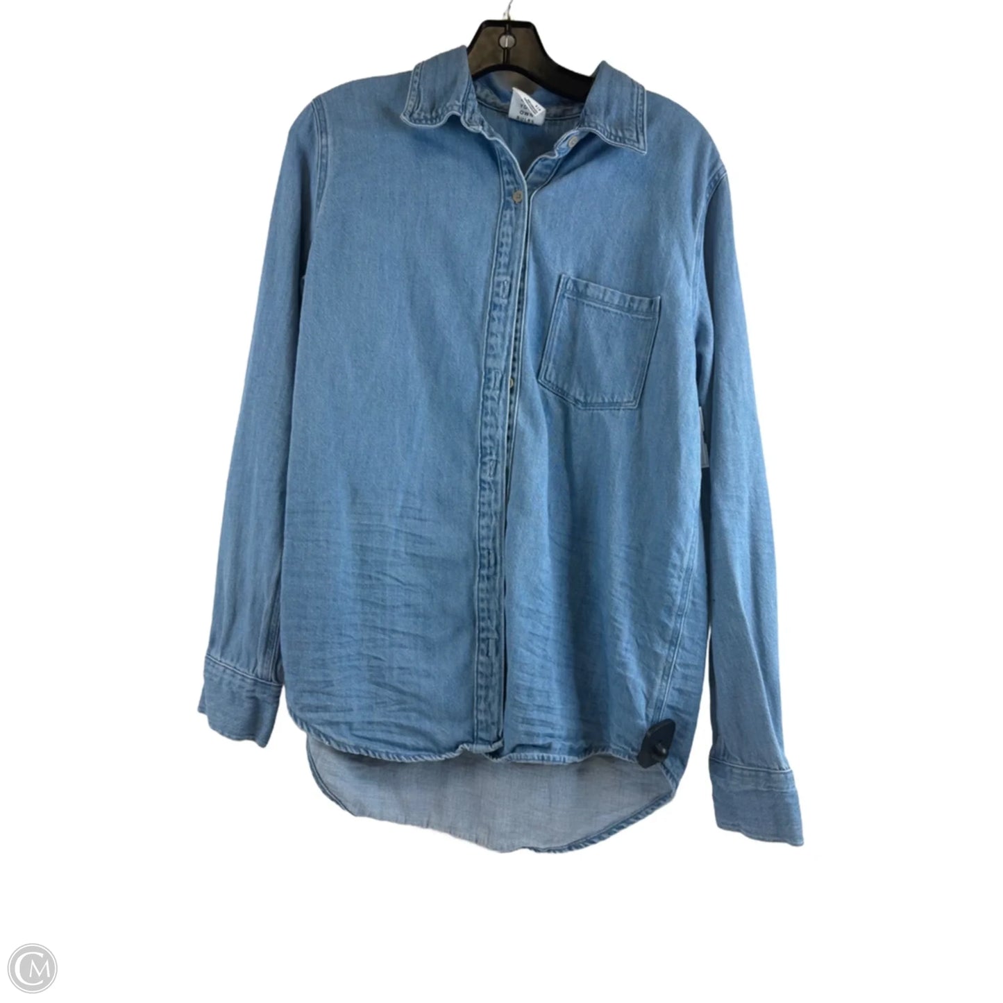Top Long Sleeve By Offline By Aerie In Blue Denim, Size: Sp