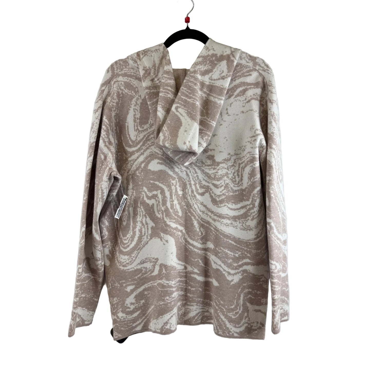 Sweater Cardigan By Christian Siriano In Tan & White, Size: M