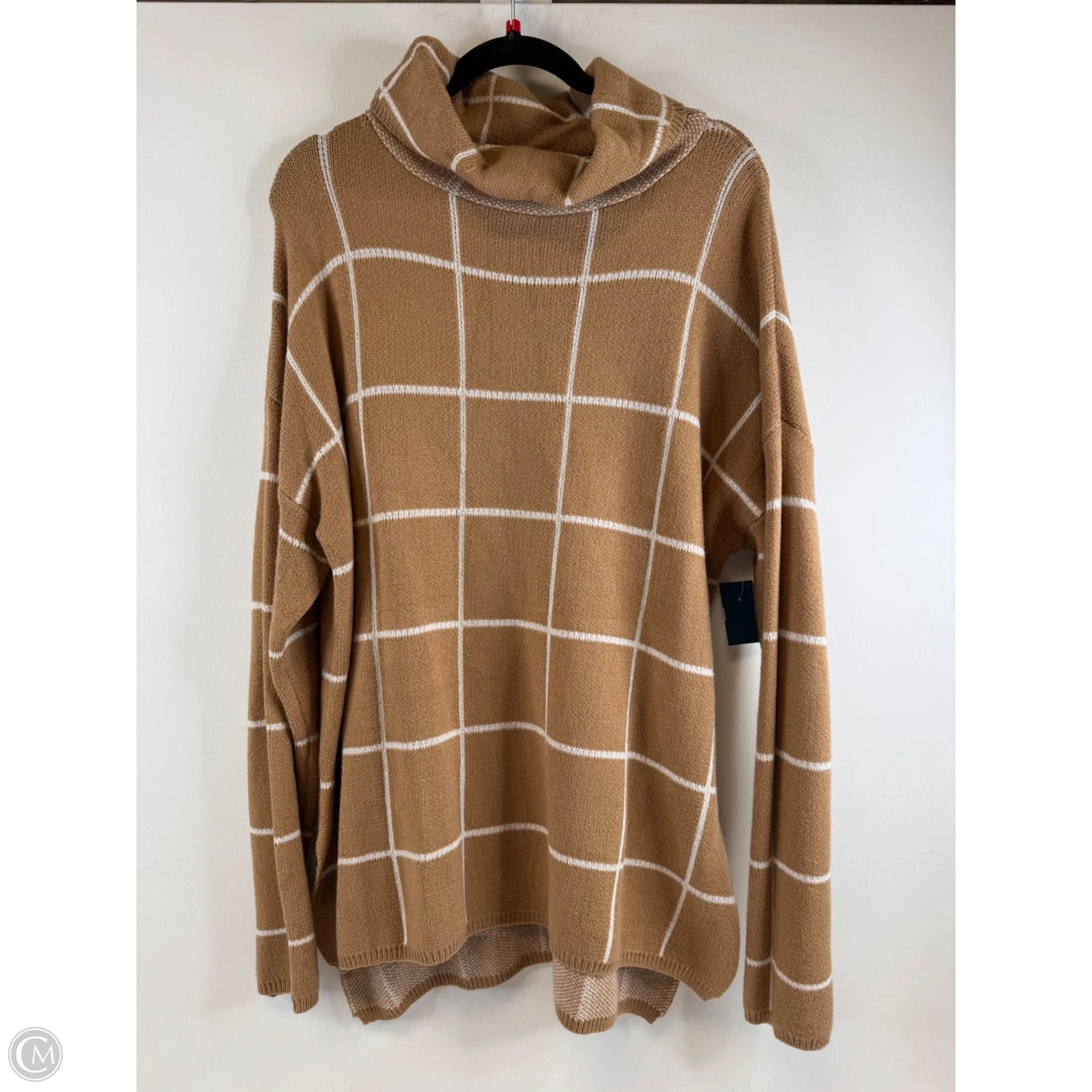 Sweater By Ecowish In Tan & White, Size: Xl