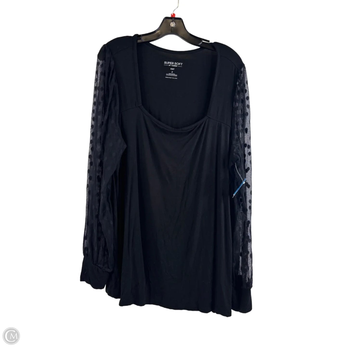 Top Long Sleeve By Torrid In Black, Size: 2x