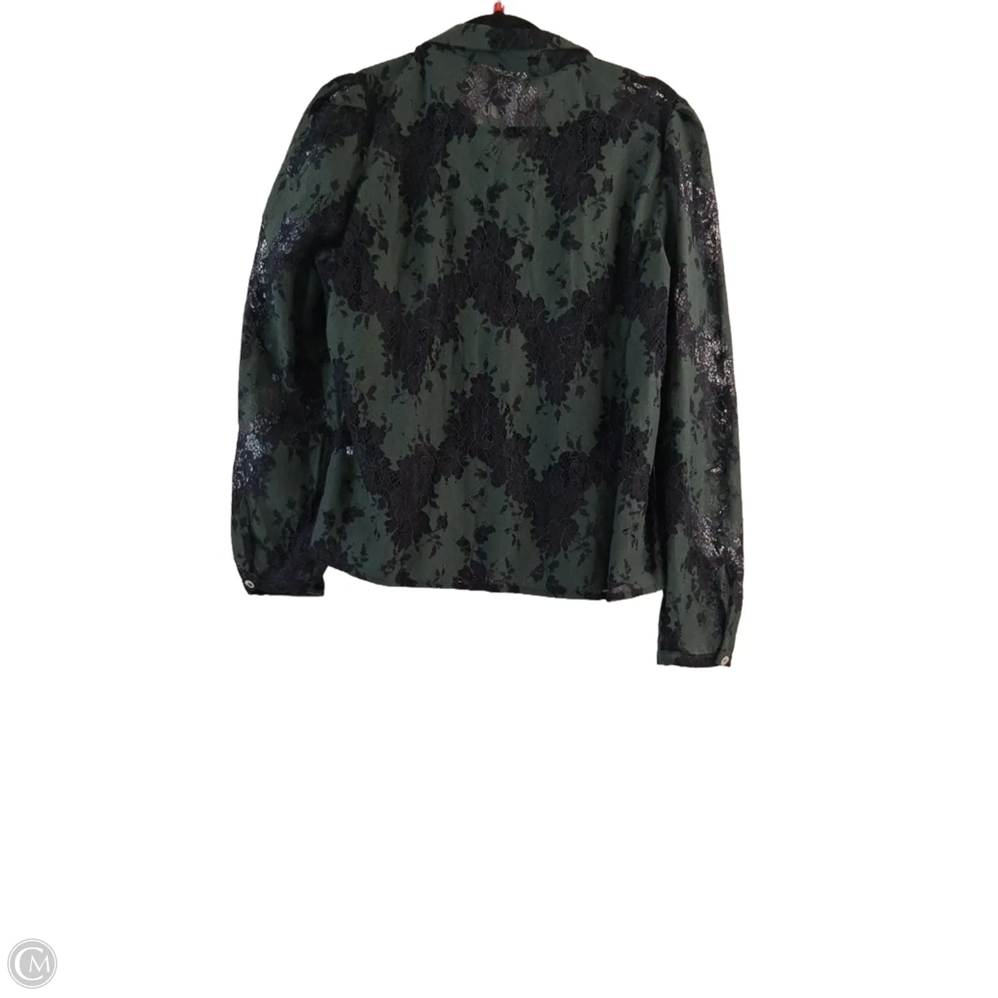 Top Long Sleeve By Clothes Mentor In Black & Green, Size: L