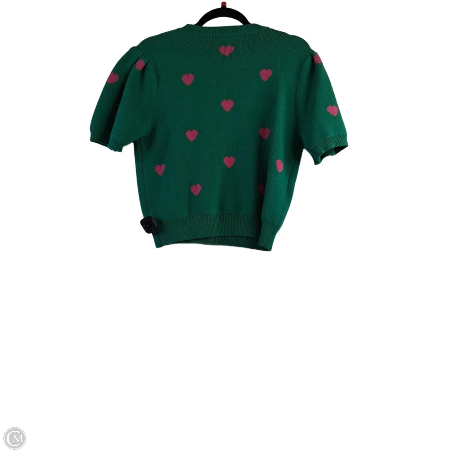 Sweater Short Sleeve By Clothes Mentor In Green & Pink, Size: L