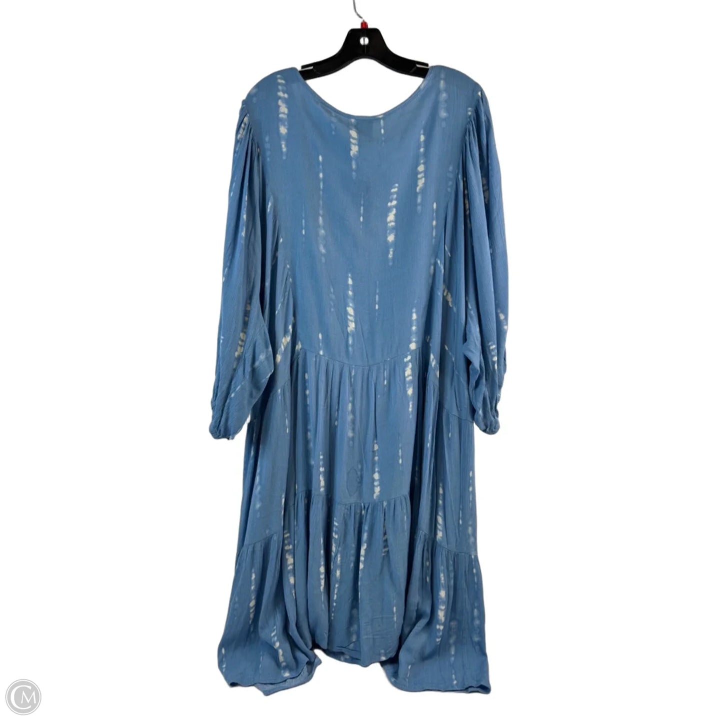 Dress Casual Midi By Bobeau In Blue & White, Size: 3x