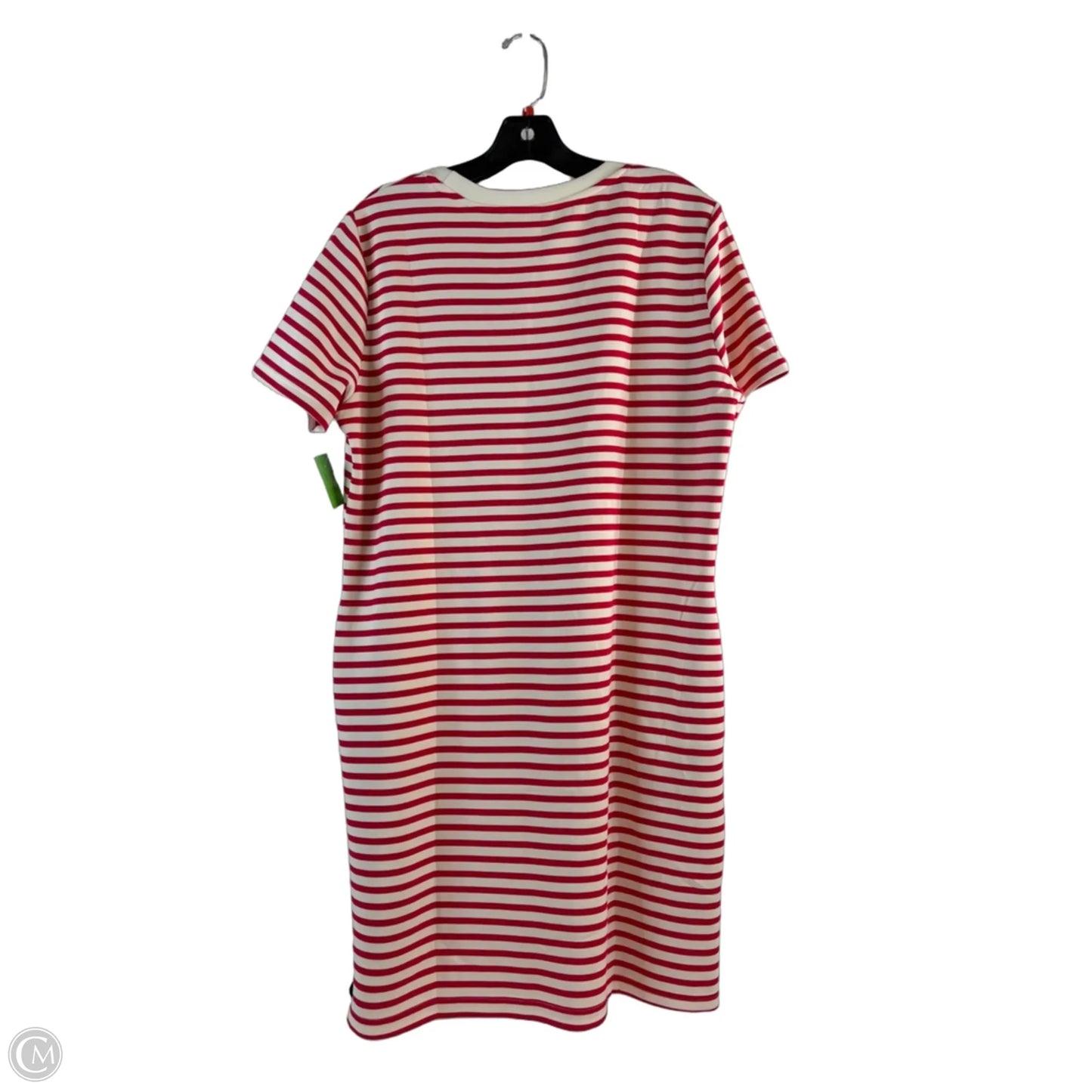 Dress Casual Midi By Clothes Mentor In Red & White, Size: L