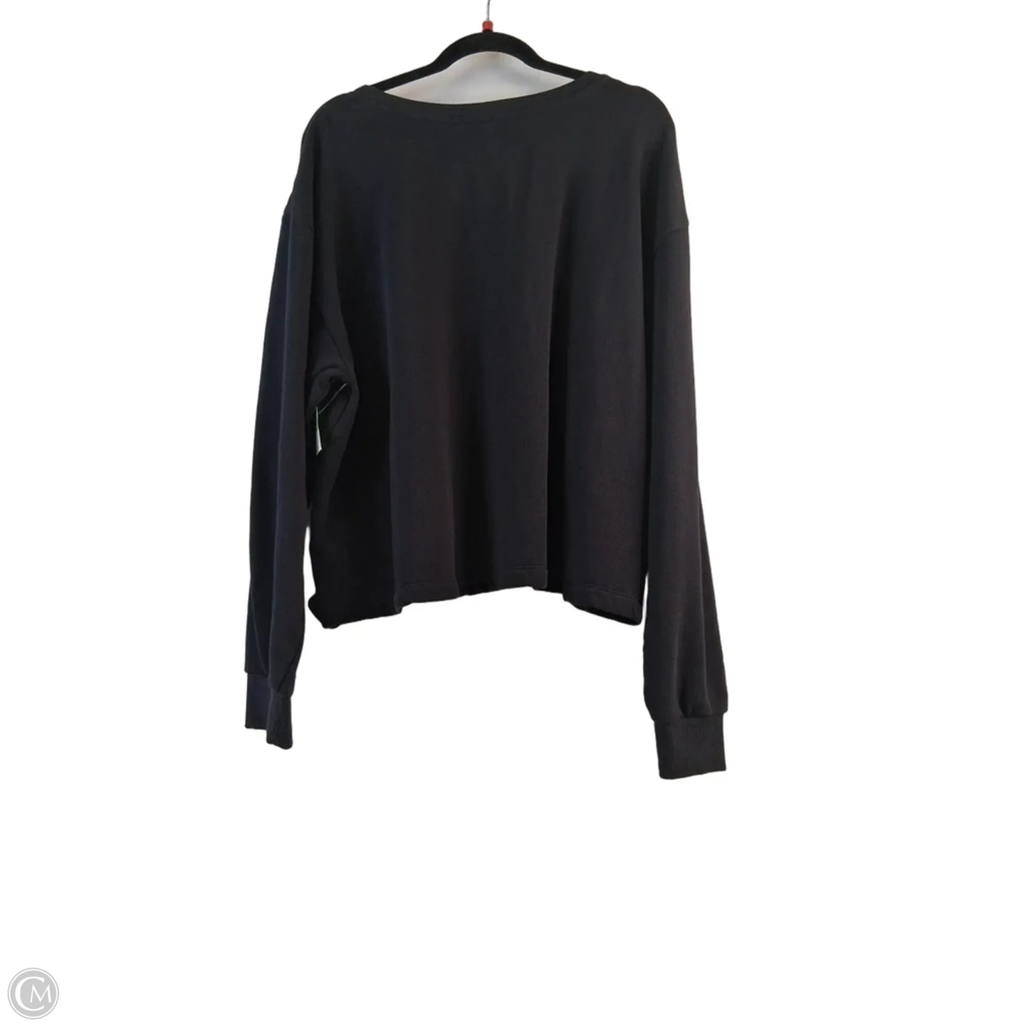 Top Long Sleeve By Anthropologie In Black & Silver, Size: Xl