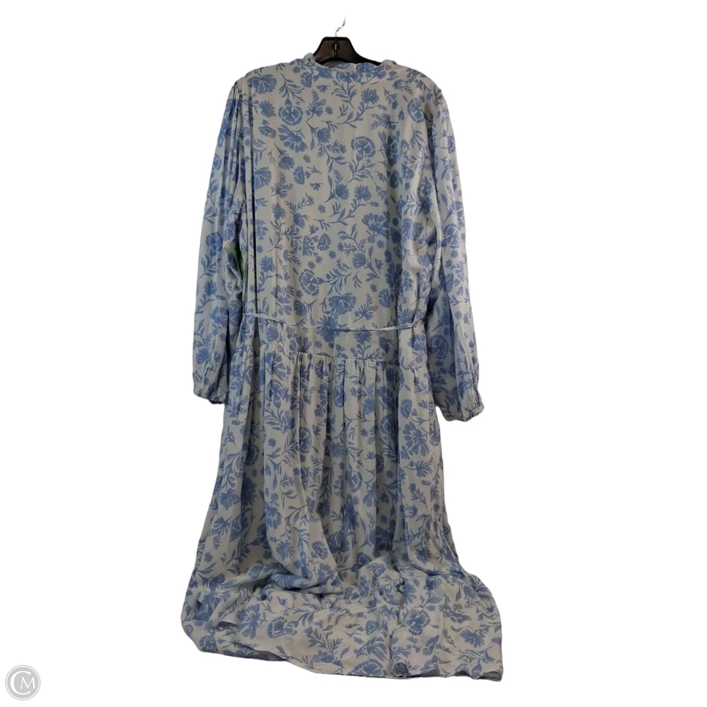 Dress Casual Maxi By Clothes Mentor In Blue & White, Size: Xxl