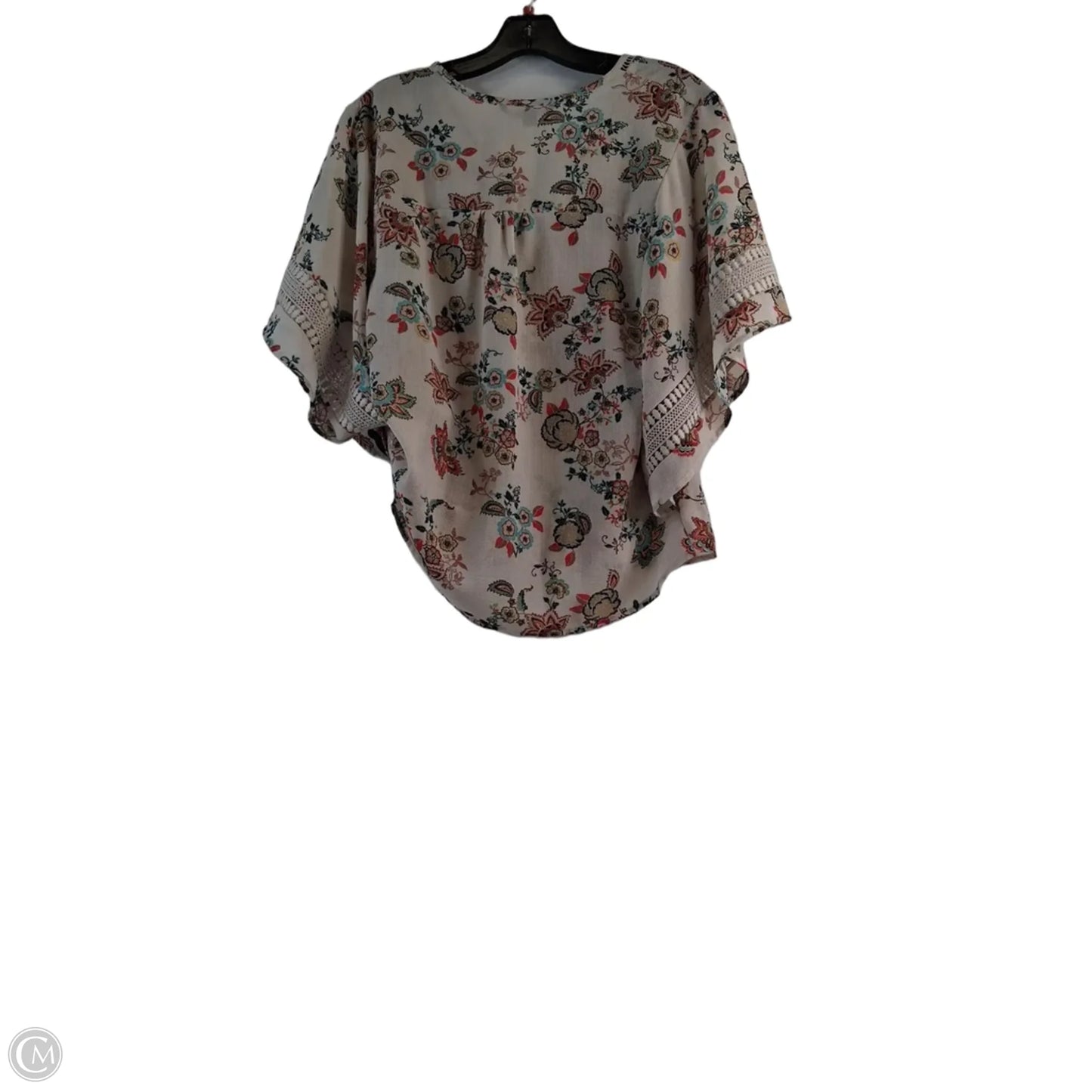 Top Short Sleeve By Zac And Rachel In Blue & Tan, Size: S