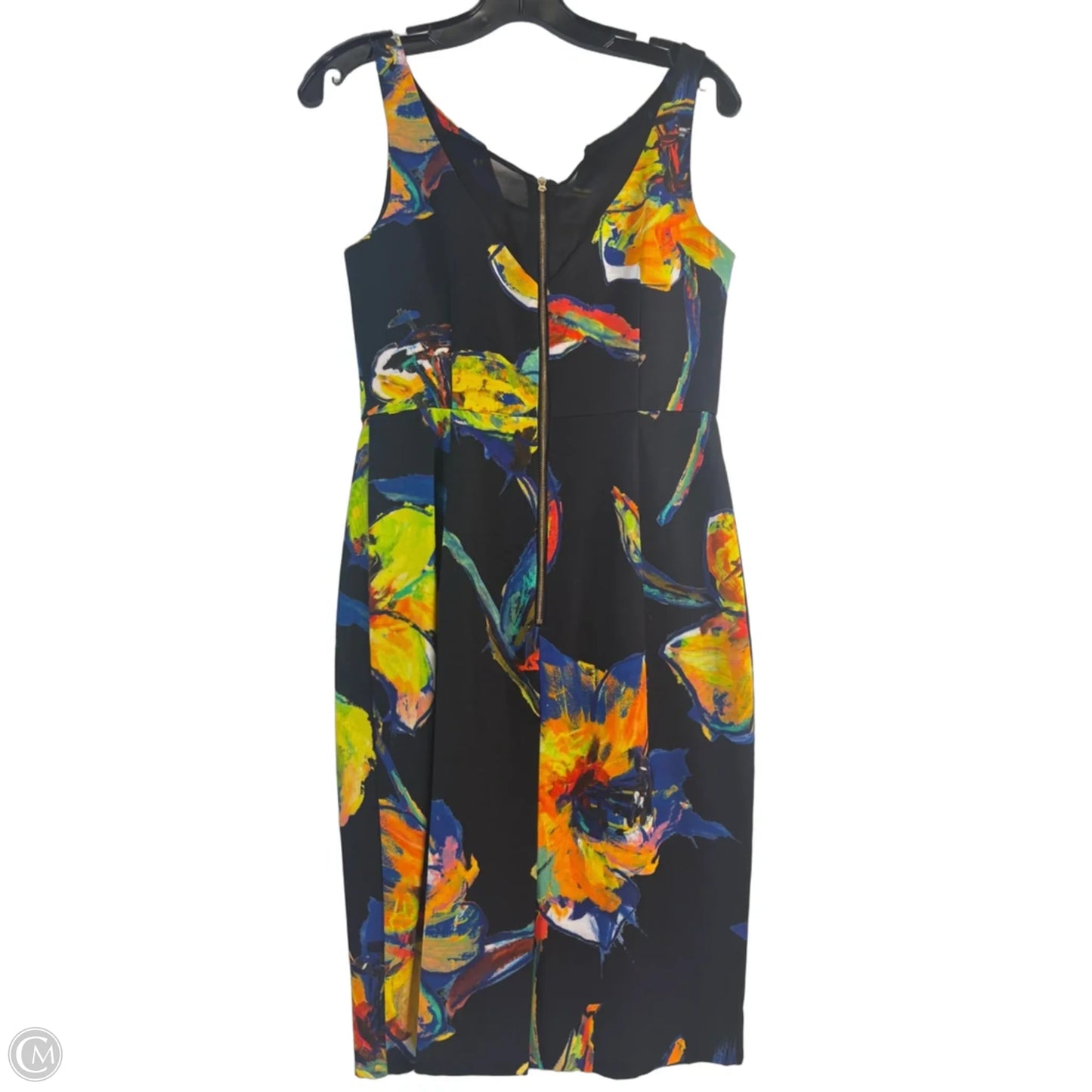 Dress Designer By Milly In Black & Yellow, Size: S