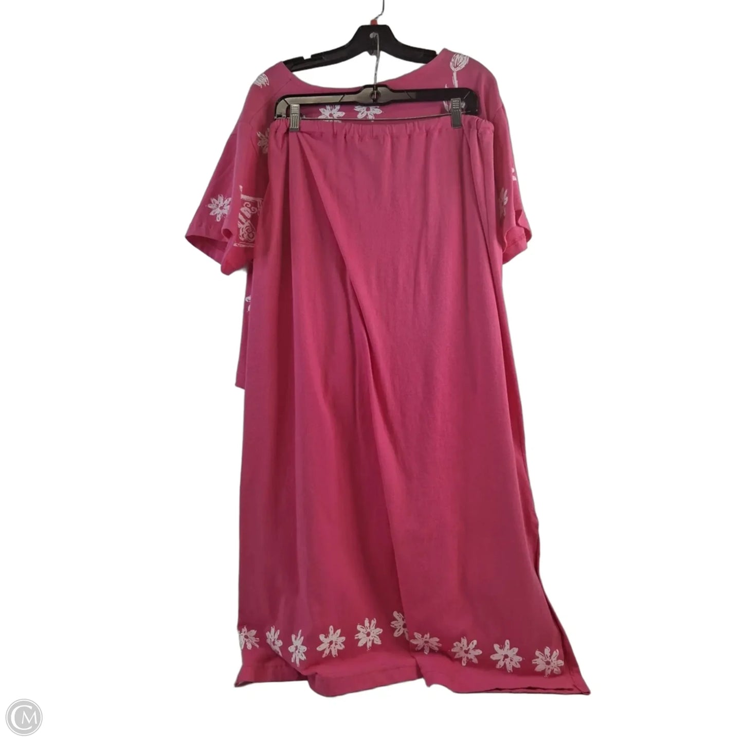 Skirt Set 2pc By Cme In Pink & White, Size: M