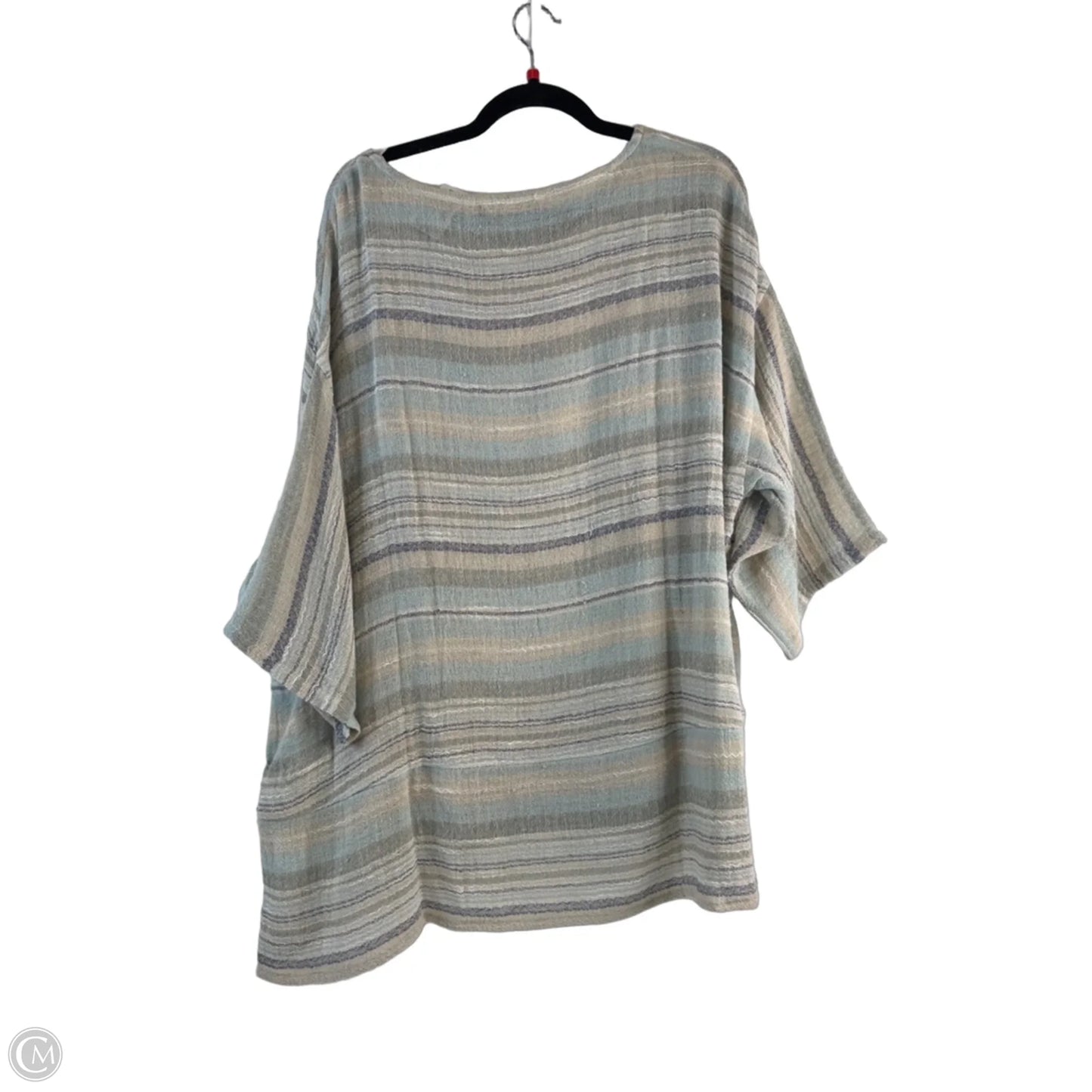 Top Short Sleeve By Soft Surroundings In Blue & Green, Size: 2x
