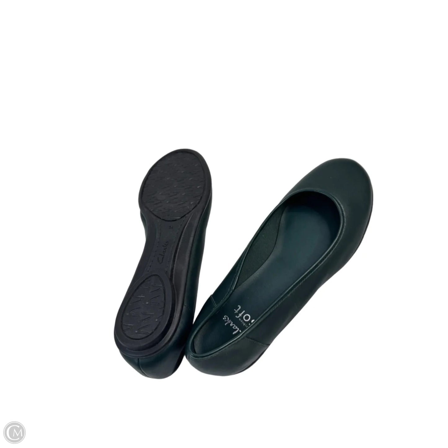 Shoes Flats By Clarks In Green, Size: 8.5