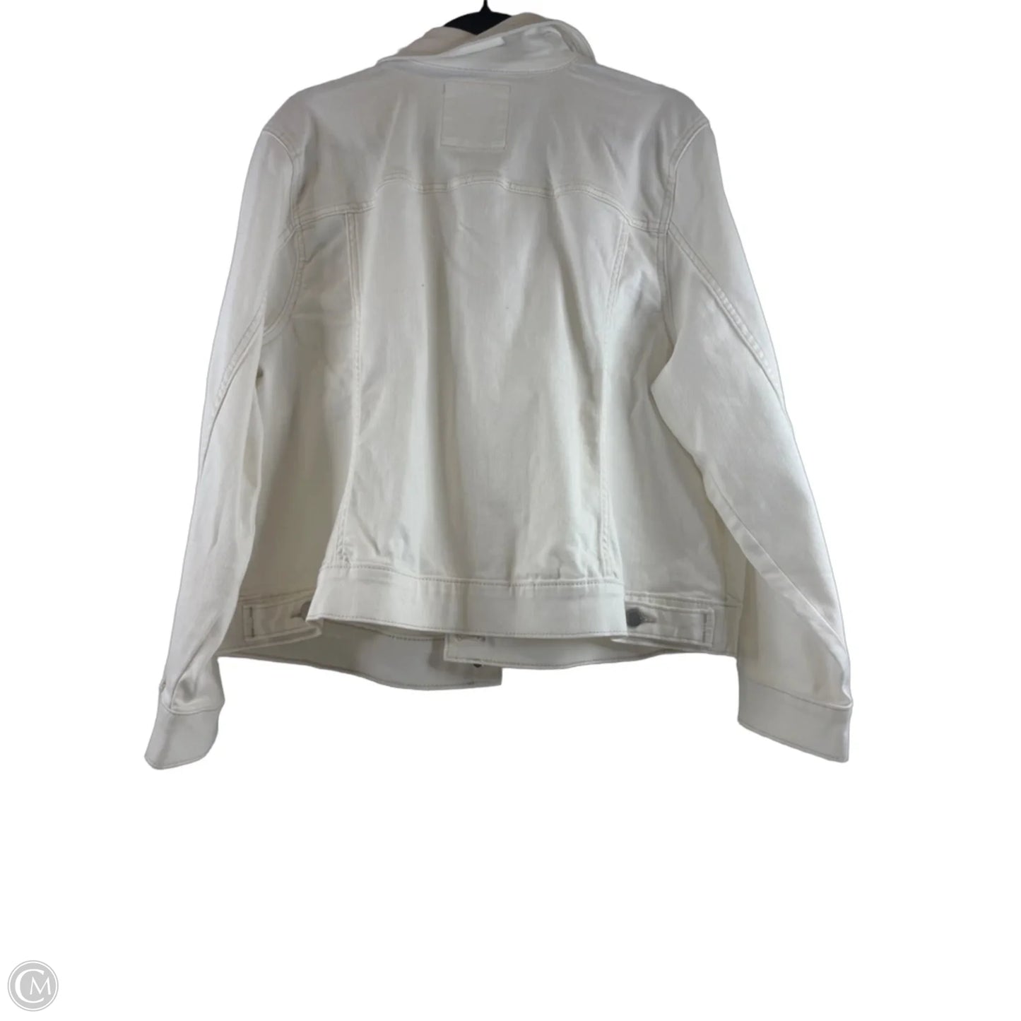Jacket Denim By Sonoma In White Denim, Size: 1x