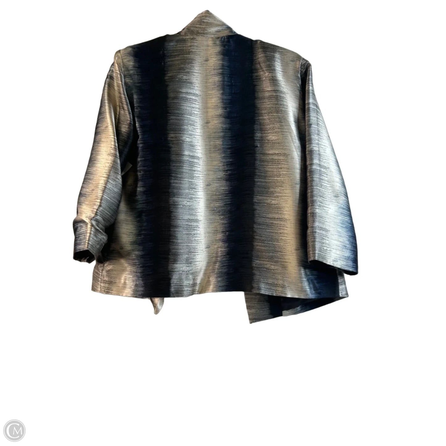 Blazer By Chicos In Blue & Tan, Size: S