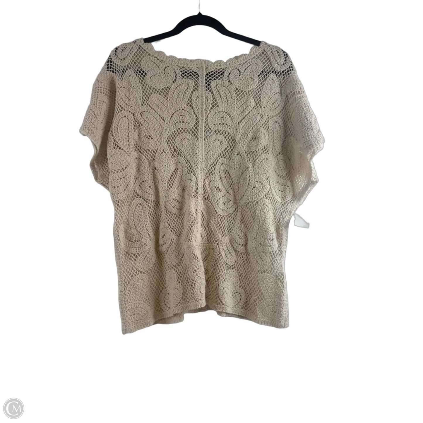 Top Short Sleeve By Clothes Mentor In Beige, Size: S