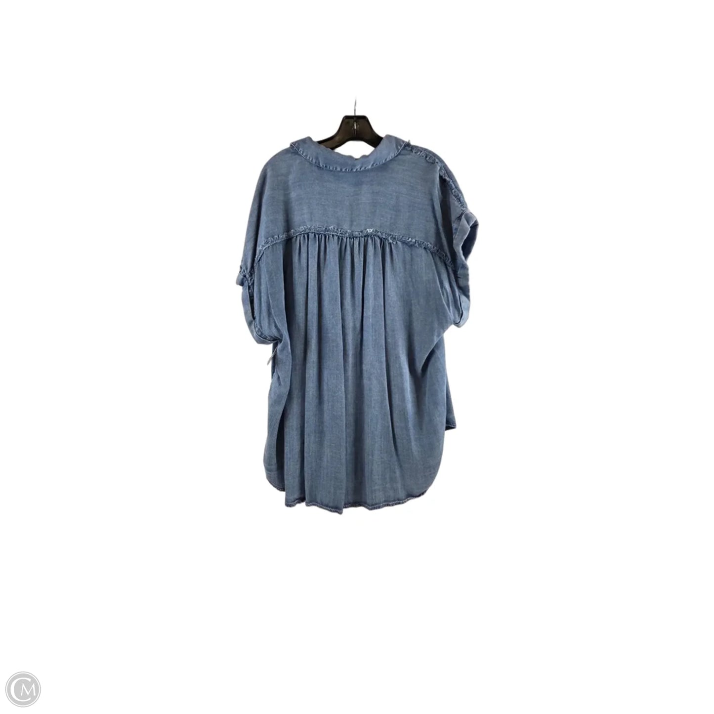 Top Short Sleeve By Clothes Mentor In Blue Denim, Size: 2x