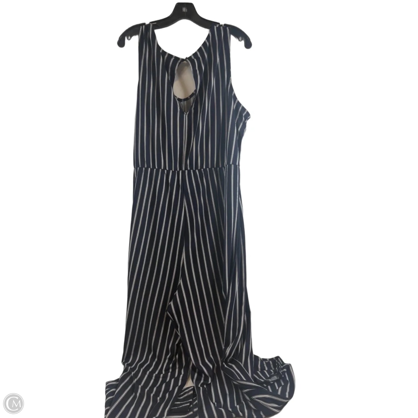 Jumpsuit By Wrapper In Blue & White, Size: 3x