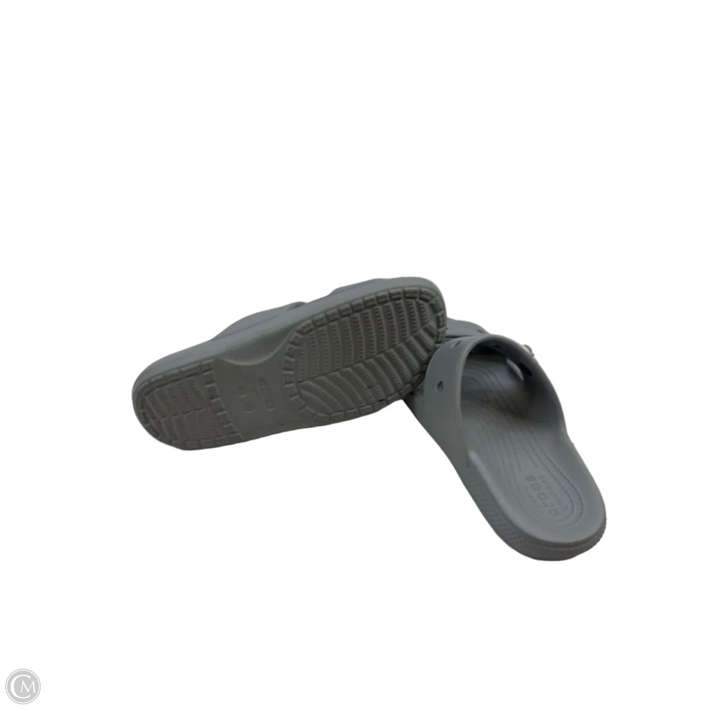 Sandals Flats By Crocs In Grey, Size: 9