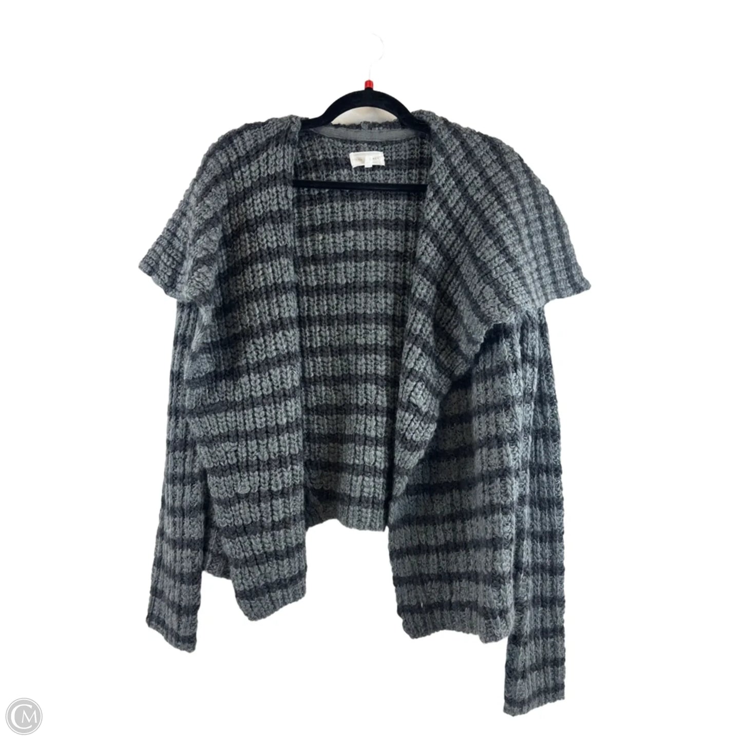 Sweater Cardigan By Lou And Grey In Black & Grey, Size: M