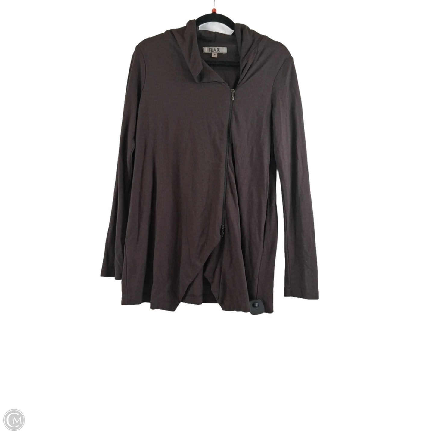 Cardigan By Flax In Brown, Size: Xs