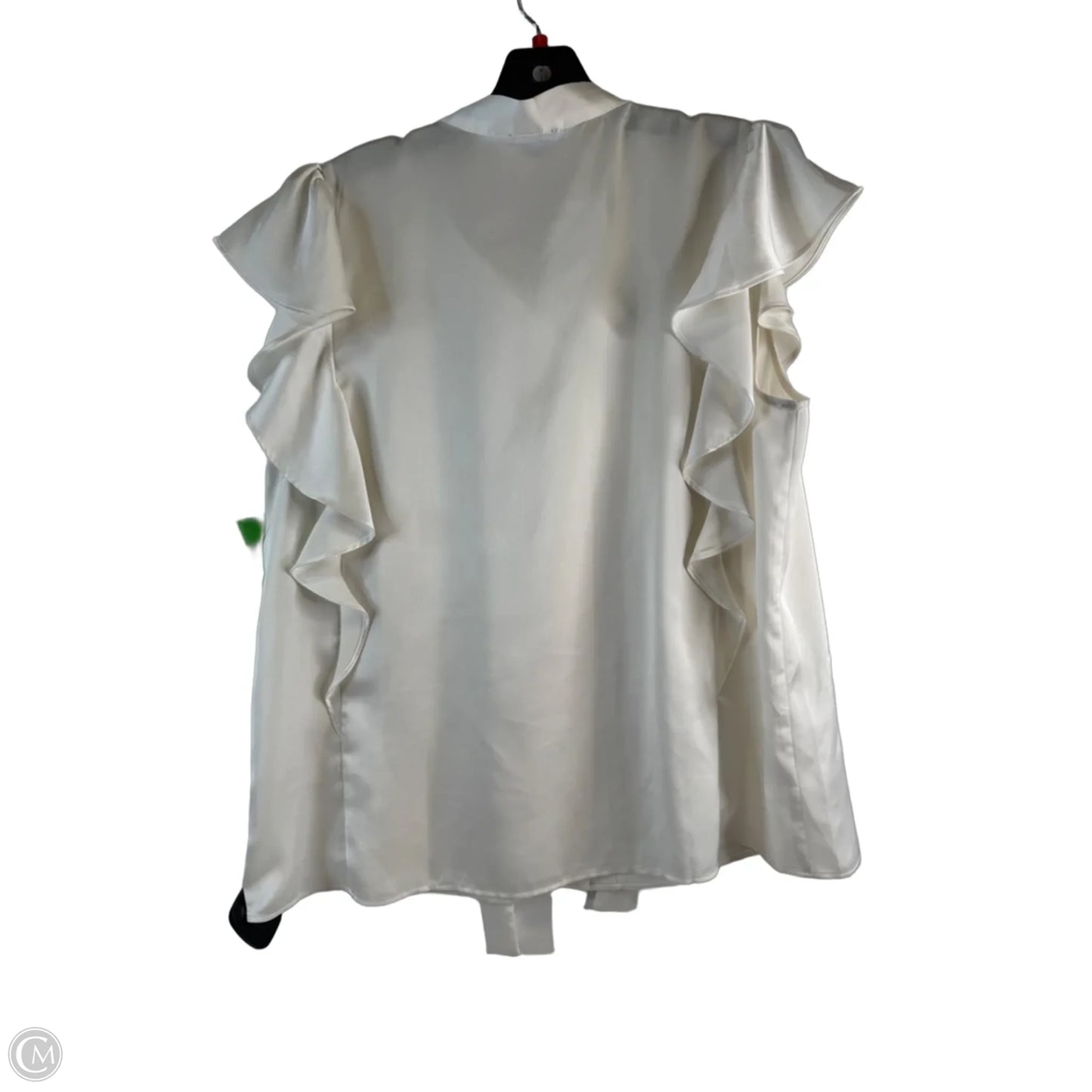 Top Short Sleeve By Ann Taylor In Ivory, Size: L