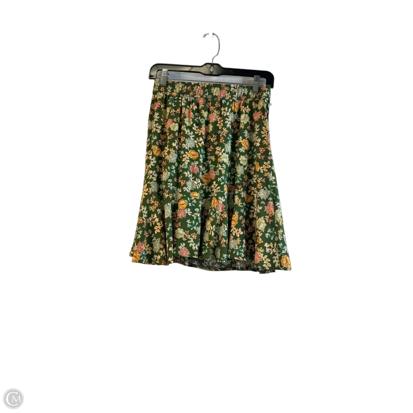 Skirt Midi By Loft In Green & Orange, Size: 2