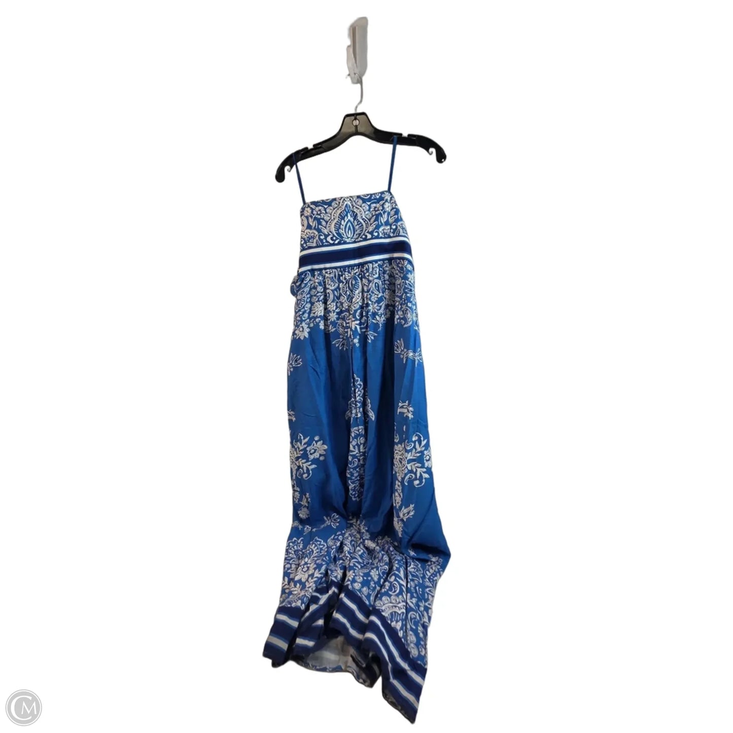 Dress Casual Maxi By Vineyard Vines In Blue & White, Size: M